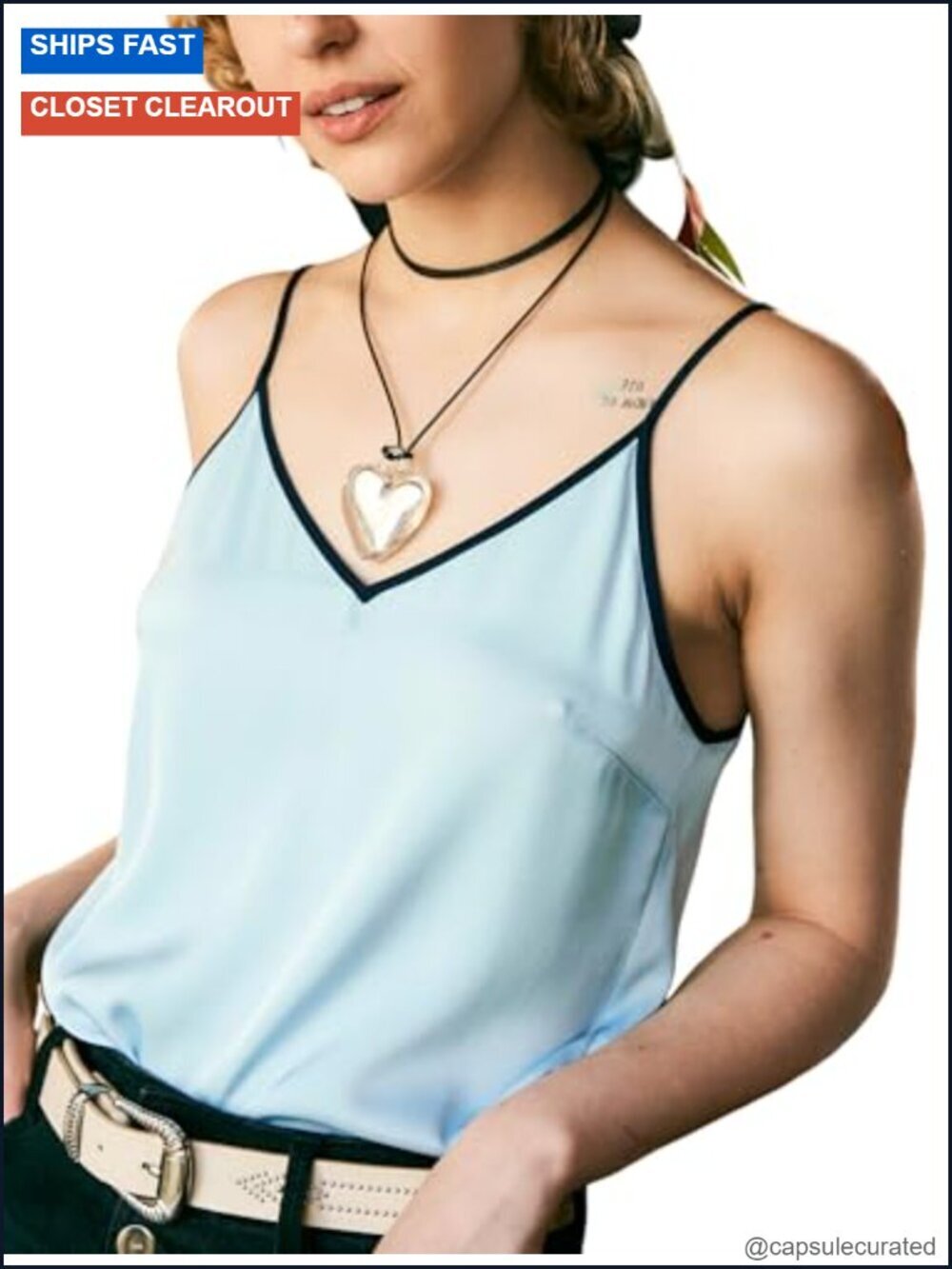 Silk Camisole V-Neck with Adjustable Spaghetti Straps